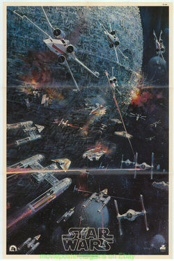 STAR WARS MOVIE POSTER Folded 20TH Century Records 22x33 John