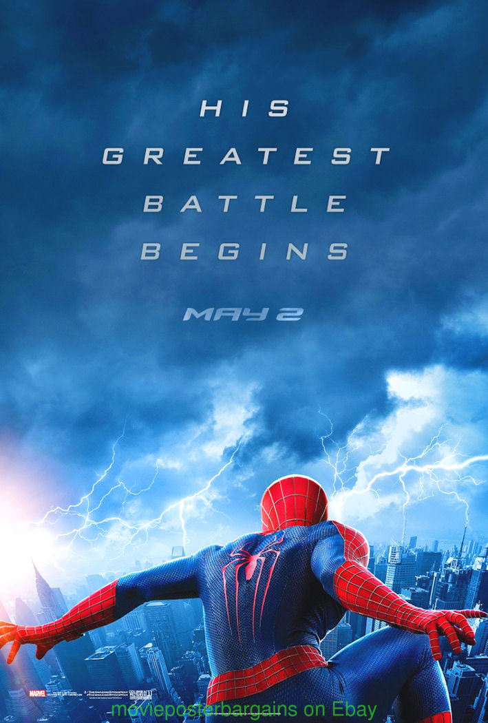 THE AMAZING SPIDER-MAN 2 MOVIE POSTER SS 27x40 + Free SPIDERMAN 3