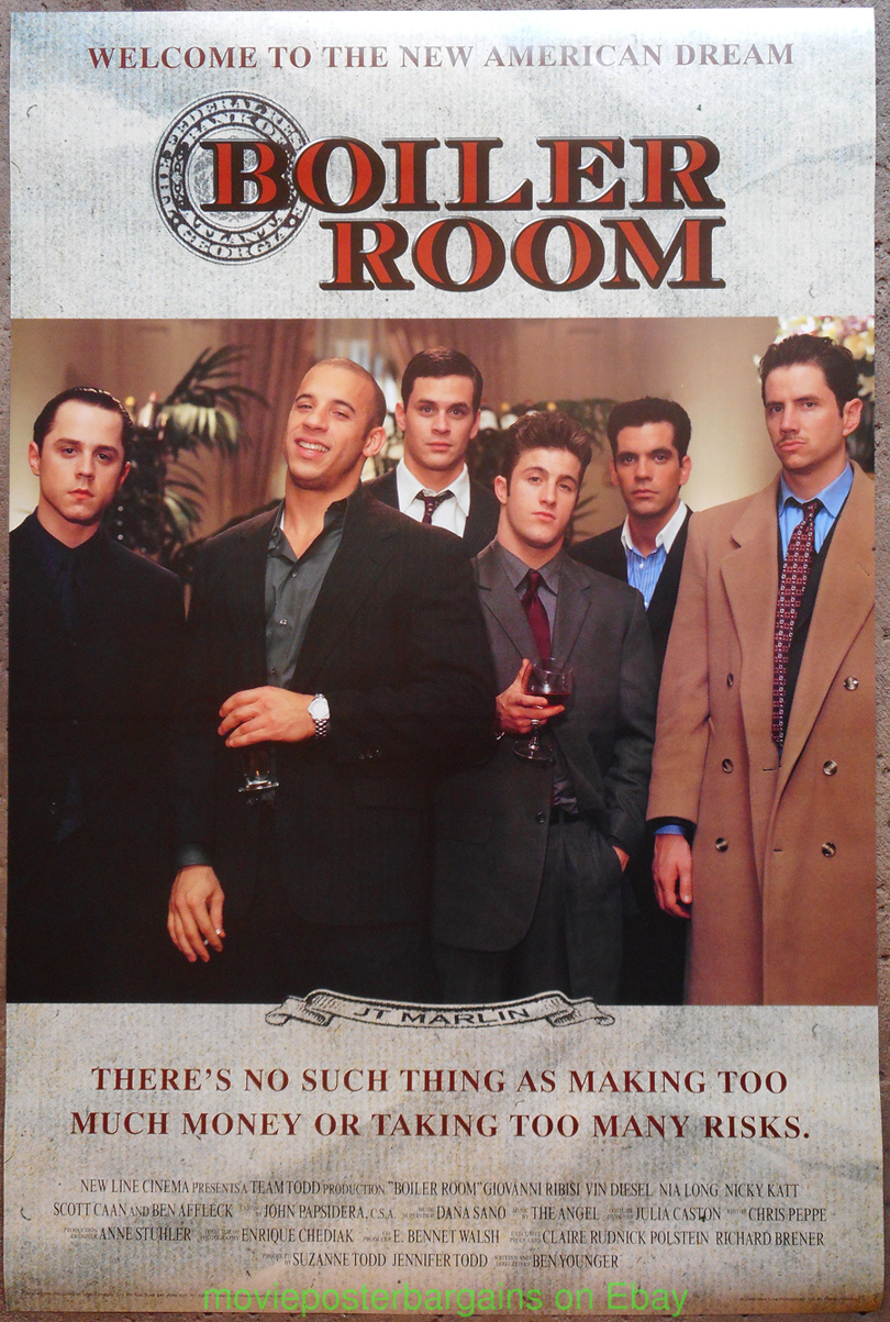 Details About Boiler Room Movie Poster Original Commercial Print 27x40 Vin Diesel Scott Caan