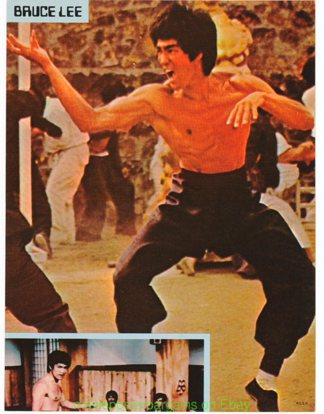 BRUCE LEE POSTER 1974 Original Vintage OSP MOVIE POSTER 8x12 Inch Thick Card # 3