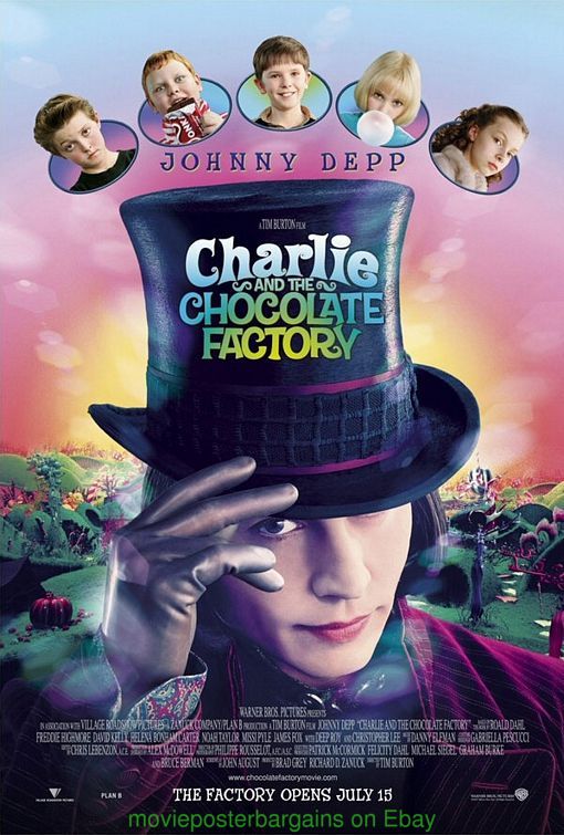 CHARLIE AND THE CHOCOLATE FACTORY JOHNNY DEPP COLLAGE POSTER 22x34 FREE SHIP