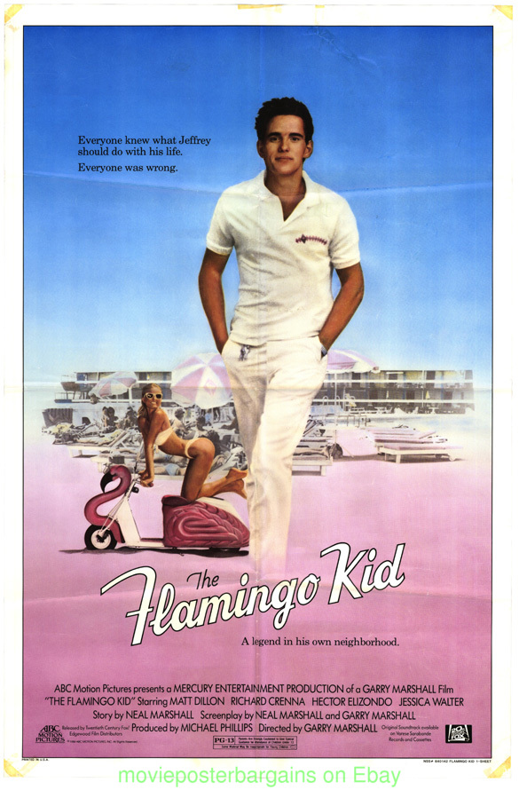 THE FLAMINGO KID MOVIE POSTER 27x41 Folded 1984 MATT DILLON V.G ...