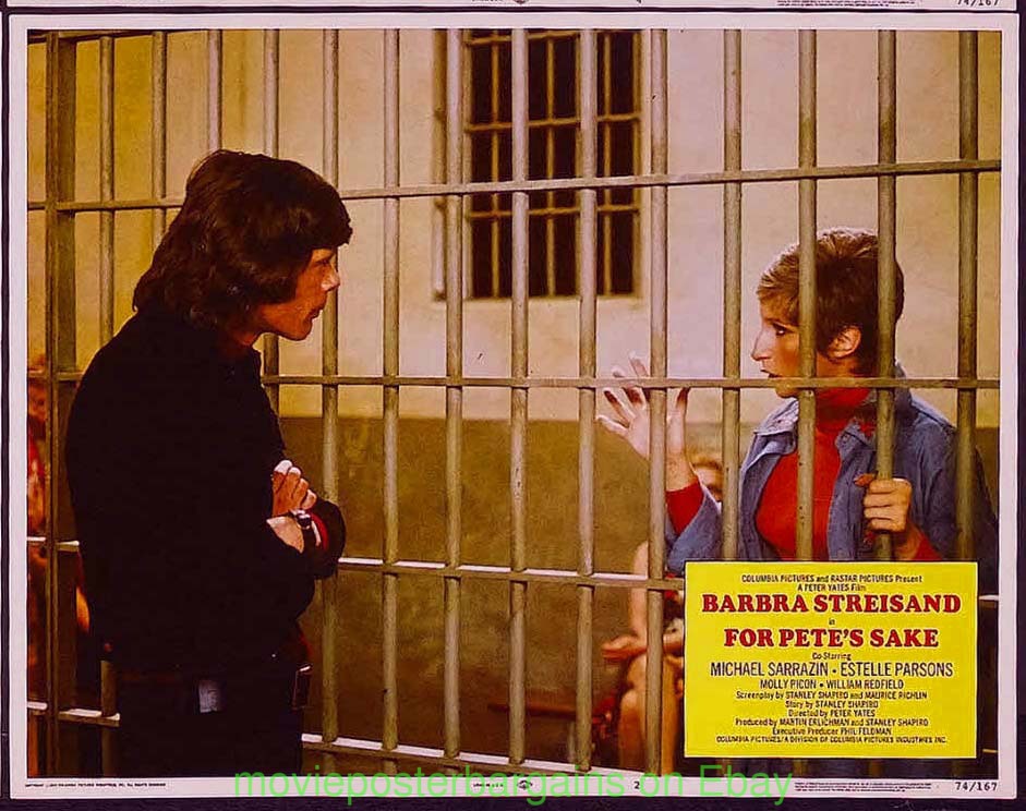 FOR PETE'S SAKE LOBBY CARD size 11x14 MOVIE POSTER 5 Card's BARBRA ...