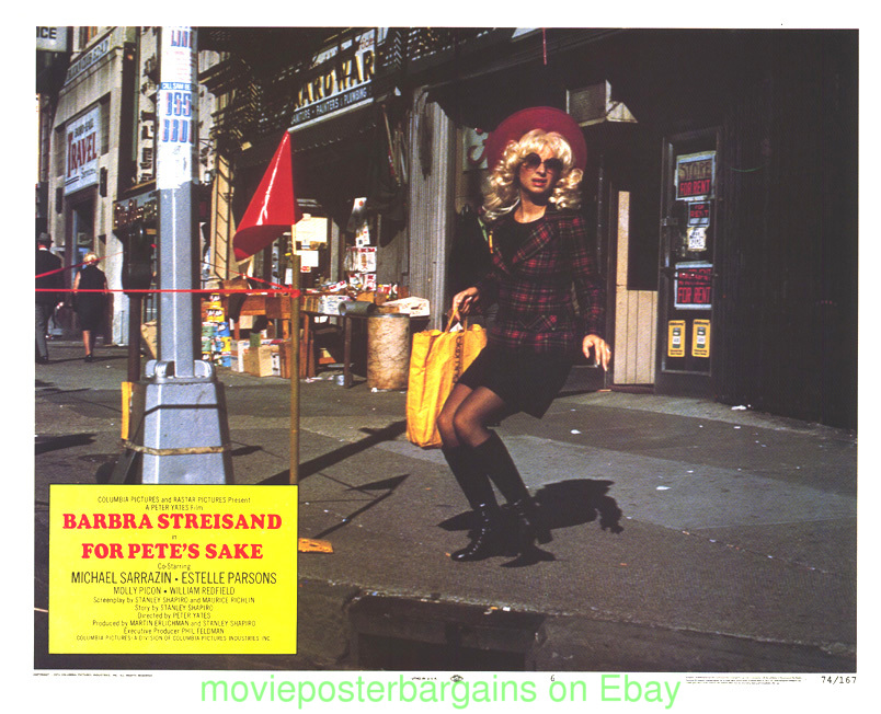 FOR PETE'S SAKE LOBBY CARD size 11x14 MOVIE POSTER 5 Card's BARBRA ...