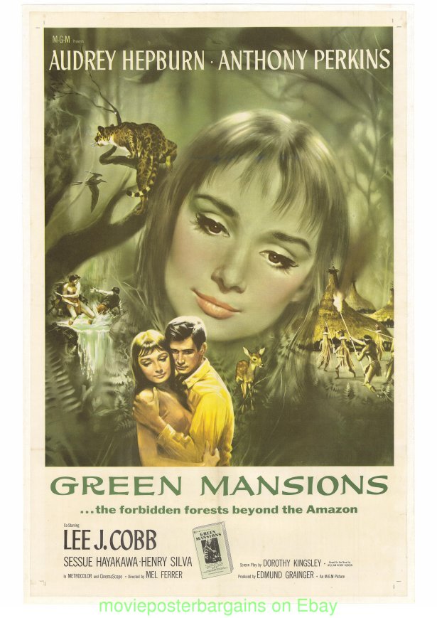 Green mansions Audrey Hepburn Anthony Perkins movie poster print