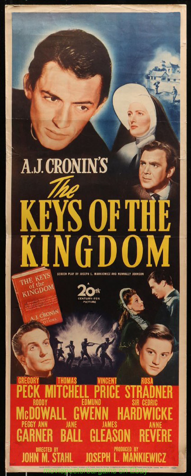 The keys of the Kingdom Gregory Peck Movie poster print