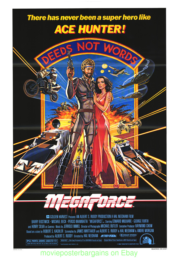 MEGAFORCE MOVIE POSTER Original Rolled 27x41 BARRY BOSTWICK PERSIS ...