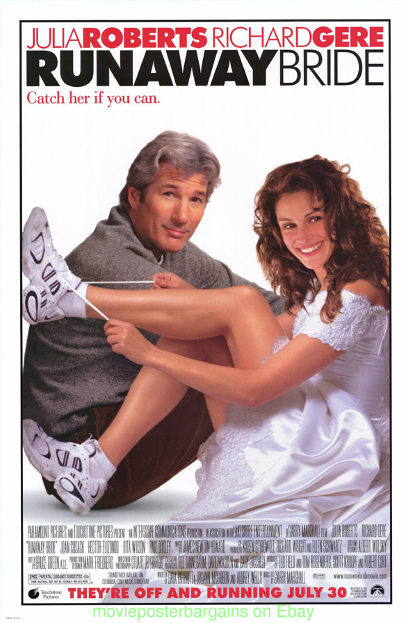 America S Sweetheart Runaway Bride Movie Poster Julia Roberts Richard Gere Ebay