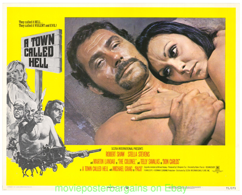 a-town-called-hell-movie-poster-size-6-lobby-card-s-1971-robert-shaw