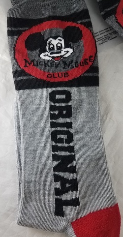 Disney Parks Original Mouseketeer Mickey Mouse Club Long Socks 1 Pair Men 5-9
