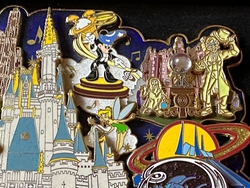 MEGA JUMBO Pin LE 1000 Disney Splash Mountain, Haunted Mansion