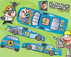 1999 Jerry Nadeau Dexter's Lab Cartoon Network Ford Taurus NASCAR