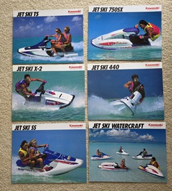 スピッツ　切り抜き　フライヤー　写真　レア　非売品　初期 1991 KAWASAKI Jet Ski Watercraft Dealer Brochure Lot Of 6 TS X-2