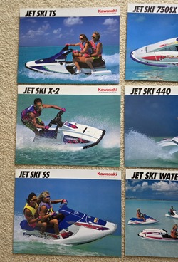 1991 KAWASAKI Jet Ski Watercraft Dealer Brochure Lot Of 6 TS X-2