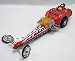 Vtg 1960's TN NOMURA Tin Japan Battery Operated Drag Race Car W