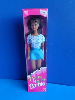 1995 Pretty Hearts Muñeca Barbie nunca quitado de la Caja-Teresa cabeza