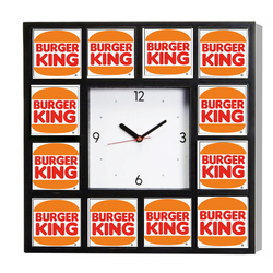 Burger King 1969 Logo Retro Classic Advertising Clock with