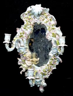 STUNNING! Antique DRESDEN MEISSEN 19th C Porcelain CANDLE HOLDER