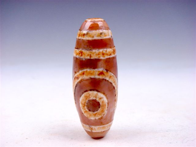 Antique old Cinnabar agate old tibetan dzi bead prayer Pendant /"3 eyes A18