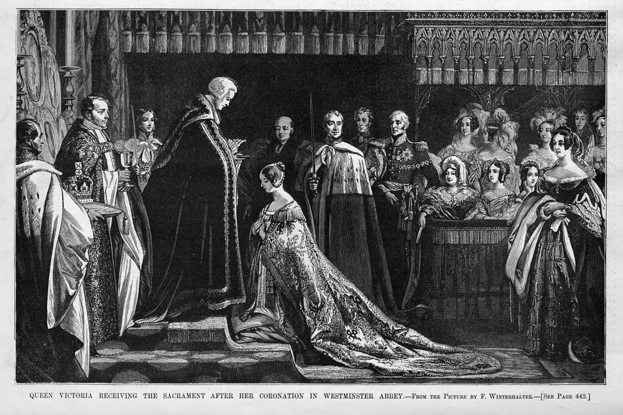 QUEEN VICTORIA RECEIVING SACRAMENT AFTER HER CORONATION IN WESTMINSTER ...