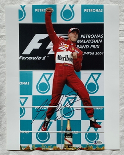 Michael Schumacher signed 11x14 photo F1 Formula one Ferrari 2004