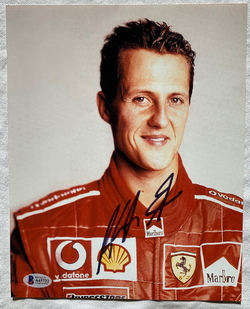 Michael Schumacher signed 8x10 photo F1 Formula one Ferrari w
