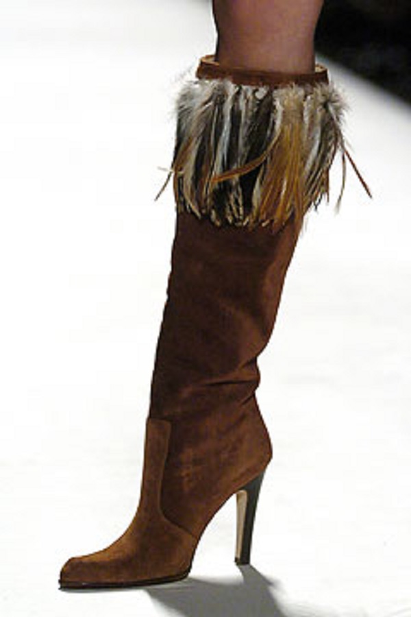 NU MICHAEL KORS RUNWAY BOUTIQUE BOOTS W/FEATHERS 6 $750 | eBay