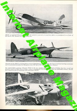 CAMOUFLAGE & MARKINGS 6 WW2 RAF DE HAVILLAND MOSQUITO FIGHTER-BOMBER ...