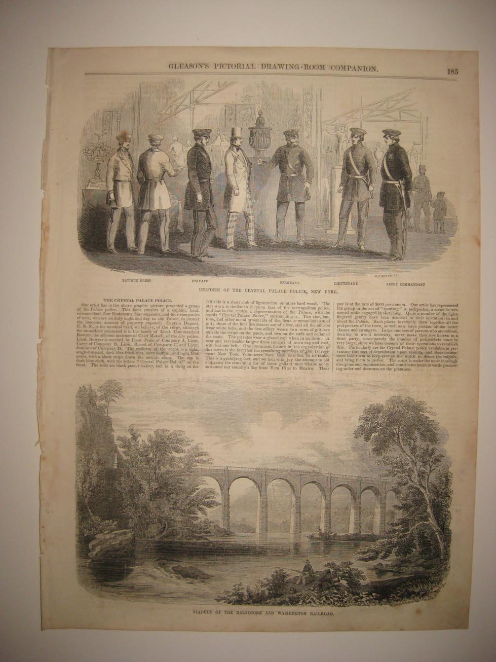 Antique Crystal Palace New York City Police Department Print Railroad Bridge Nr Ebay