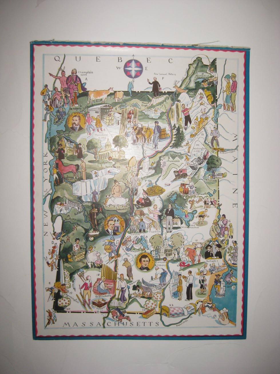 New York Published by Washington Square Bookshop 1925 pictorial map POSTER 11749