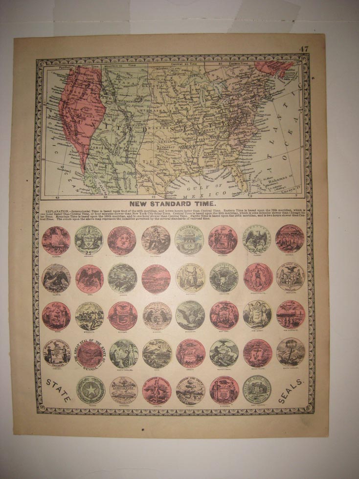 ANTIQUE 1888 NEW YORK CITY MANHATTAN BROOKLYN MAP W LONG ISLAND