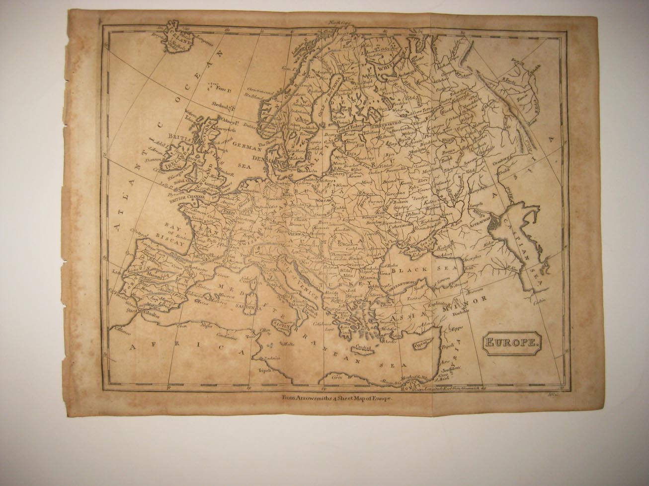 Antique 1806 Europe Copperplate Map Russia German Ireland Italy France Black Sea Ebay
