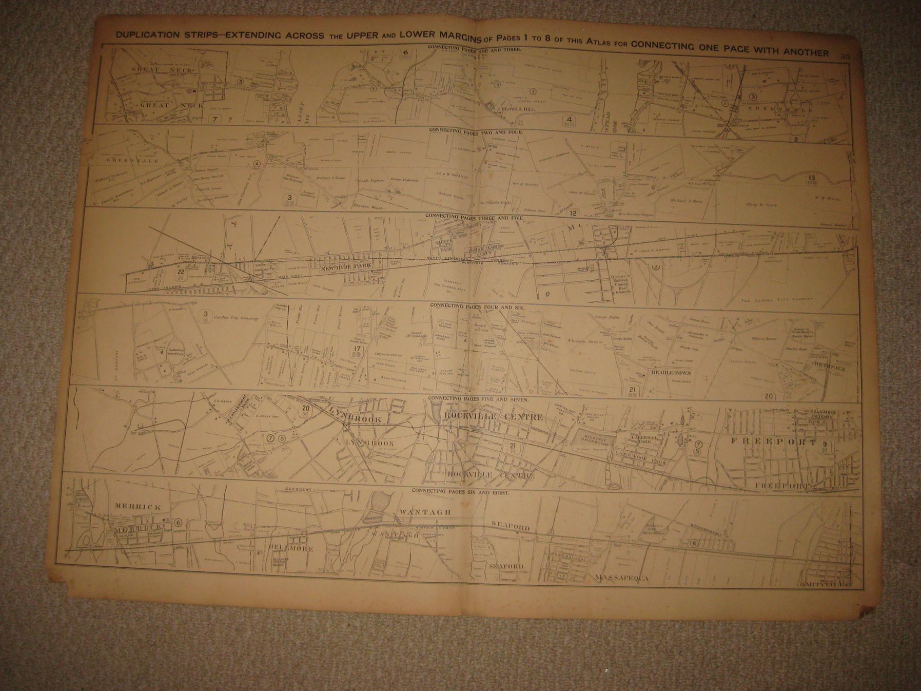1804 NY MAP Seaford St James Stony Brook Point Suffern South Kortright HISTORY