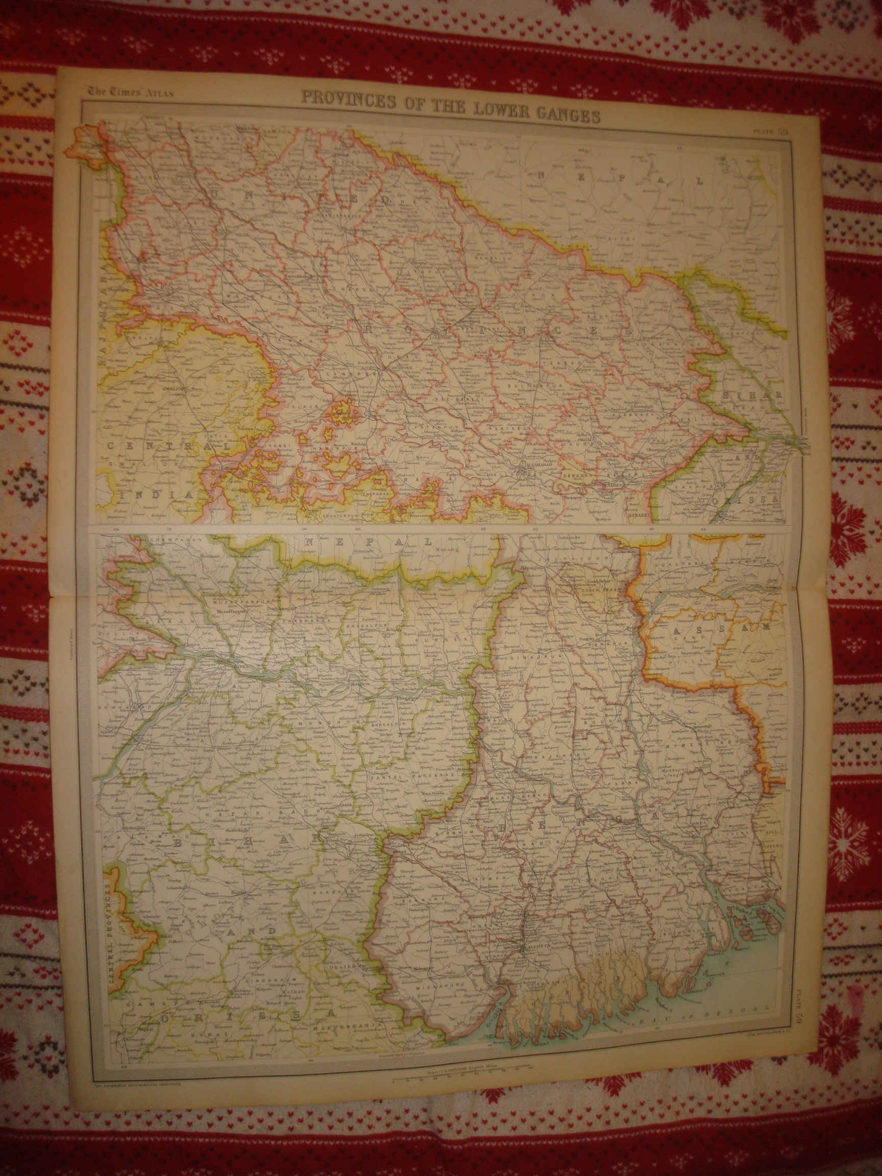 provinces of the lower ganges valley india the times atlas map