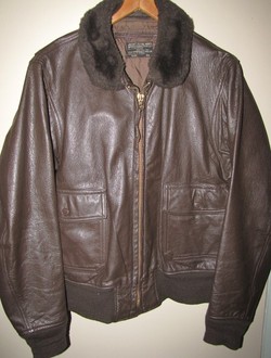 VINTAGE Vietnam War Era US NAVY Goatskin Leather G-1 FLIGHT JACKET