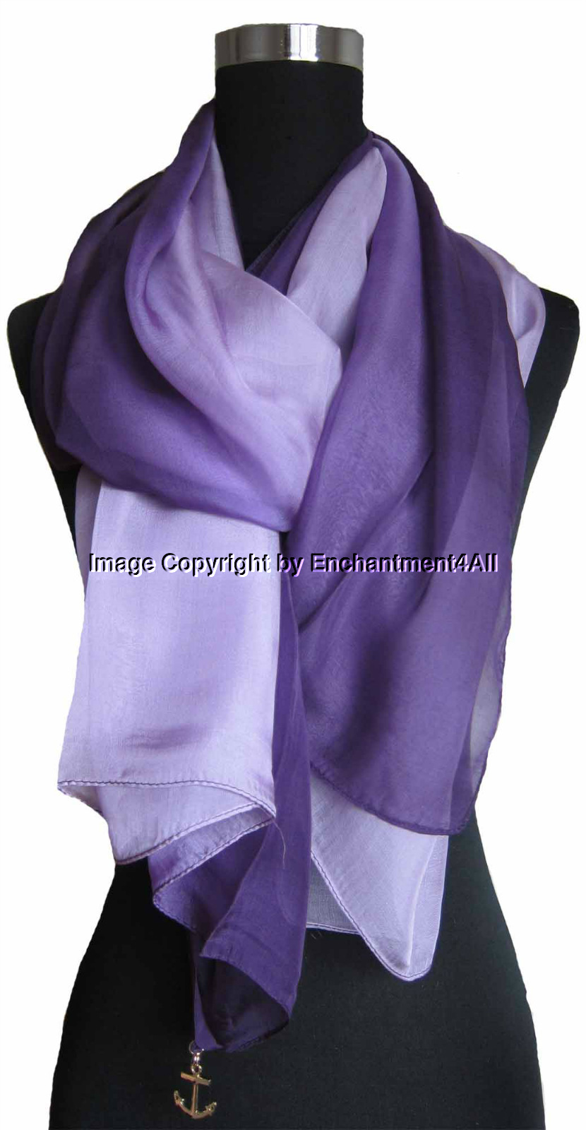 Shaded Blue New Shaded 100/% Pure Silk Oblong Scarf Shawl Wrap