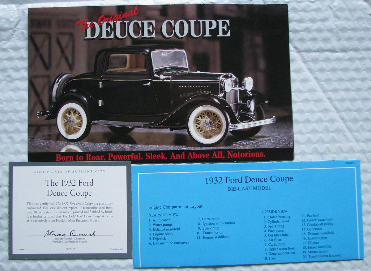 Franklin Mint 1932 Ford Deuce Coupe NO Box With Paperwork | eBay