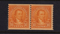 1924 Monroe 10c yellow COIL PAIR Sc 603 MNH XF CV $16 (K1 | eBay
