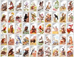 1987 NORTH AMERICAN WILDLIFE 22c Sc 2289-2335 MNH set of 50