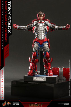 ホットトイズ アイアンマン マークV スーツアップバージョン デラックス 1:6 Hot Toys Tony Stark Iron Man Mark V Suit Up Version Deluxe 1
