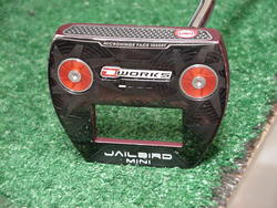 Nice Tour Issue Odyssey Works Red Jailbird Mini Putter 33 Inch