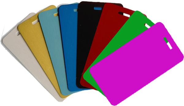 anodized aluminum luggage tags