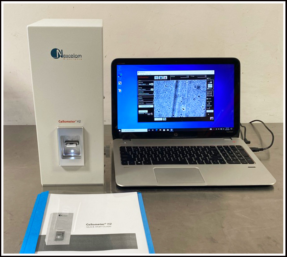 Nexcelom Cellometer K2 Dual Flourescence Image Cell Counter w