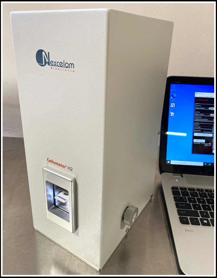 Nexcelom Cellometer K2 Dual Flourescence Image Cell Counter w