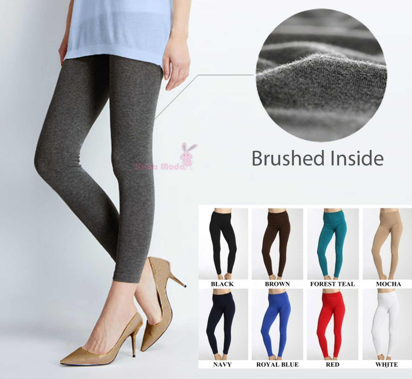 Women's Solid Winter Thick Warm Fleece Lined Thermal Stretchy Leggings ...