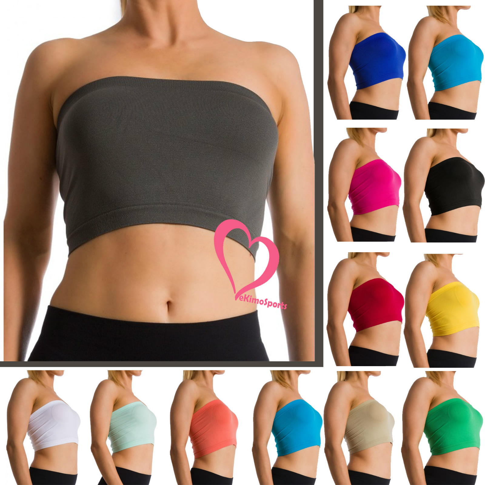 Women Seamless Strapless Bra Bandeau Fits Fashion Tube Top Sports Bra Yoga  Shirt - Simpson Advanced Chiropractic & Medical Center