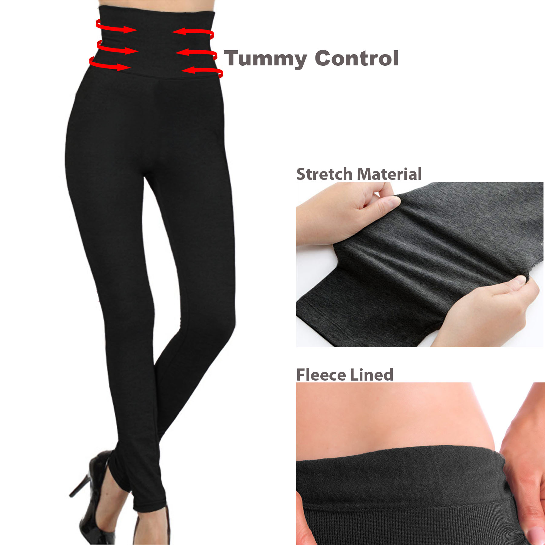 2-Pack High Waist Compression Top Tummy Control Full Length