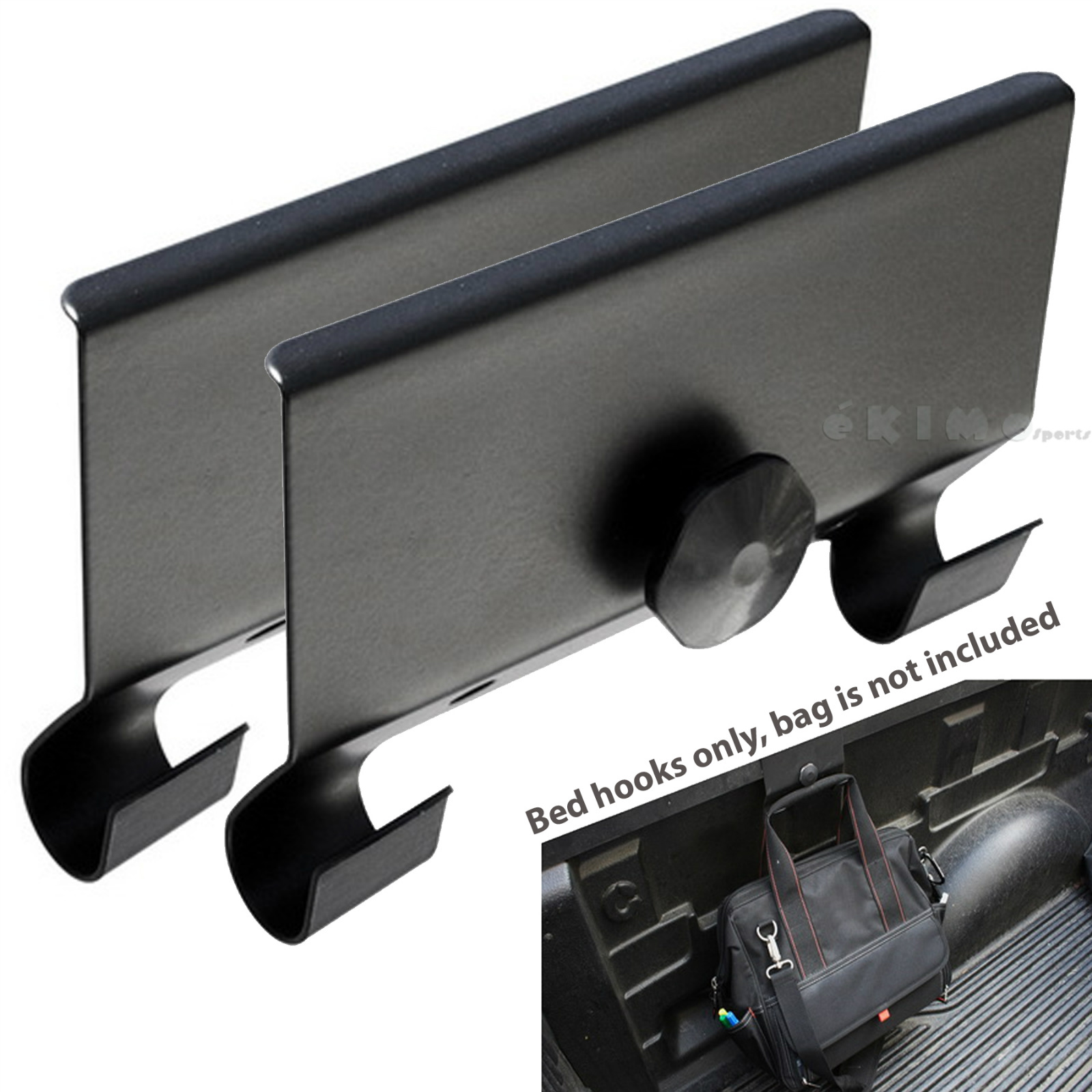 Universal ClampOn Cargo Bar Truck Bed Rail Hooks Tie Down Anchor (2