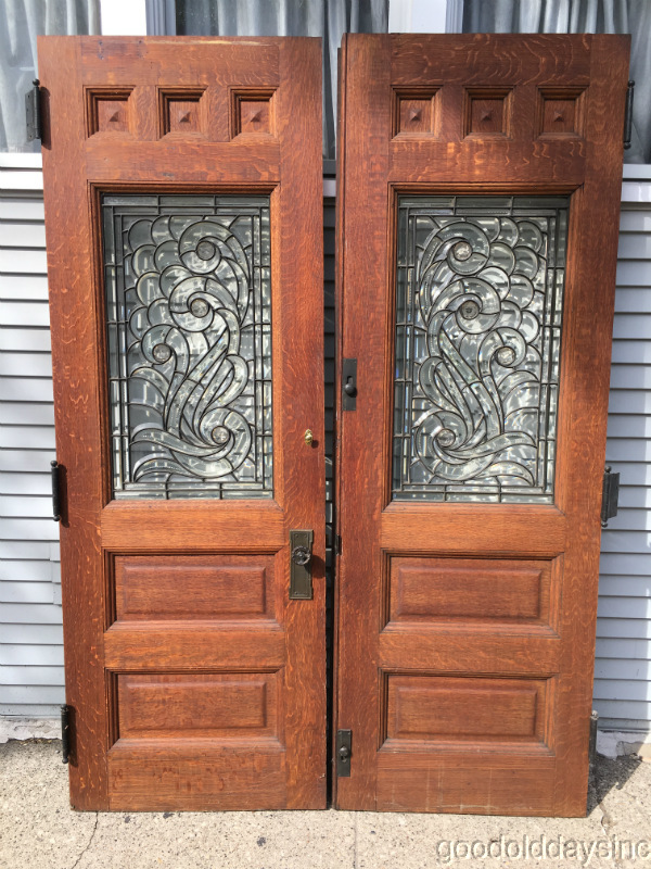 Beveled Glass Oak Doors