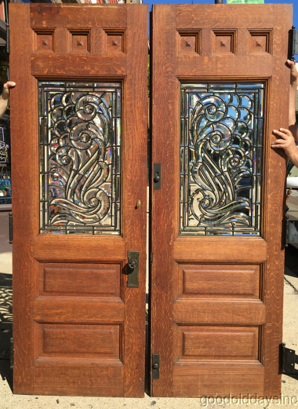 Beveled+Glass+Oak+Doors